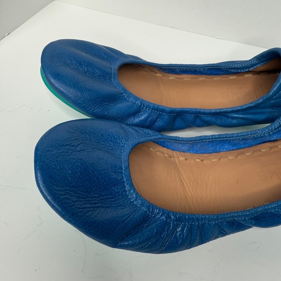 Tieks Gavrieli Size 7 Leather Ballet Flats Slip On Shoes Royal Cobalt Blue EUC - Picture 10 of 10